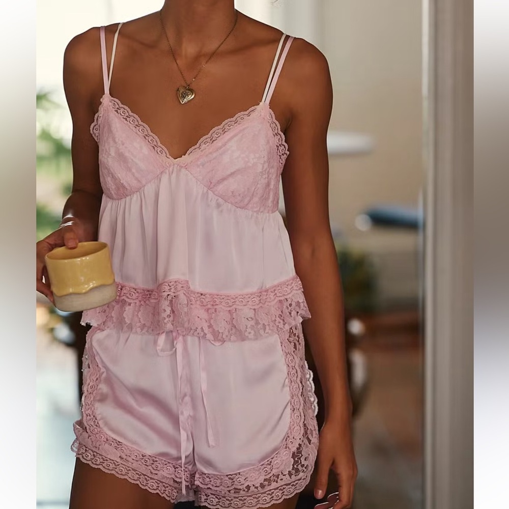 NWT FREE PEOPLE U And Me Set Candy Pink size XS